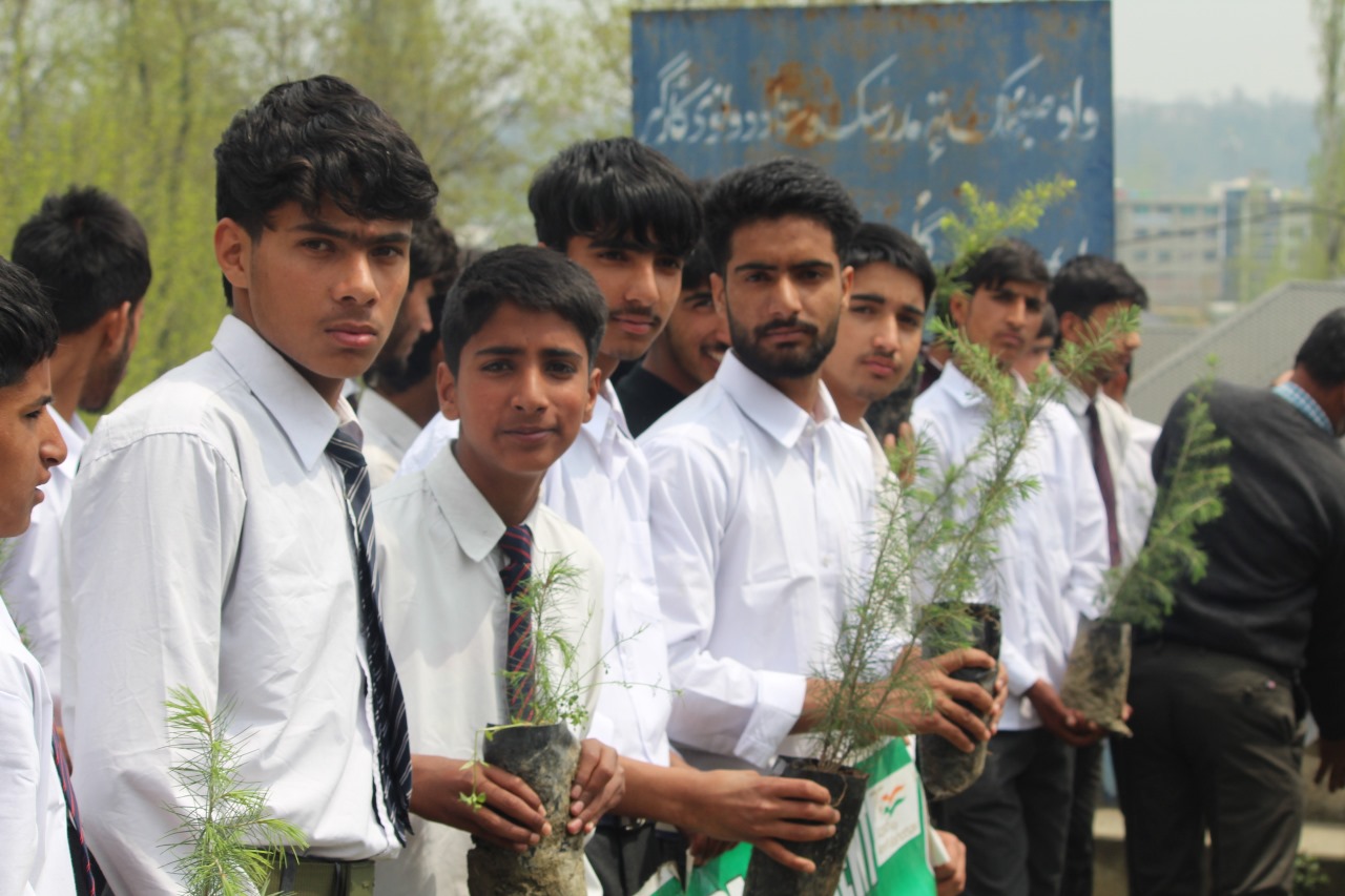 Plantation Drive at Govt. Hr. Sec. School Budgam